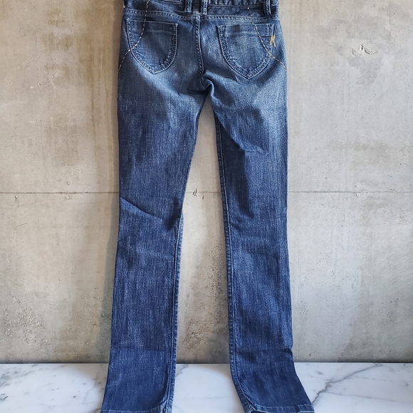 Marciano / Blue Denim Jeans with Gold Accents / Size 24 - Picture 4 of 6